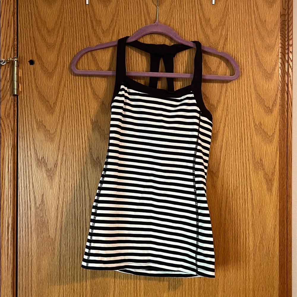 Black and White Striped Tank Top